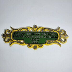 Dodge County Wisconsin Antique Power Club 25th Annual Show 1993 Plaque Wall VTG